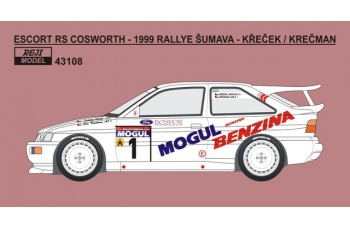 Decal – Escort RS Cosworth - Rallye Šumava 1999 - Křeček / Krečman 1/43